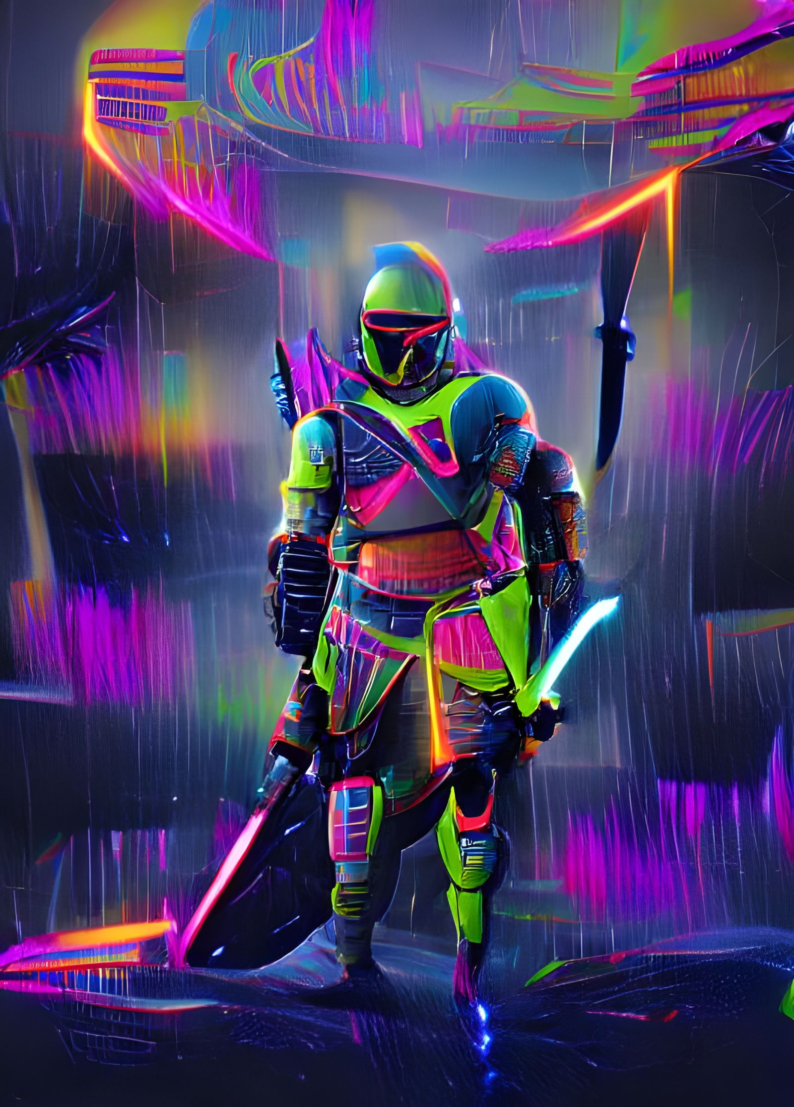 Iridescent Neon Warrior from Star Wars