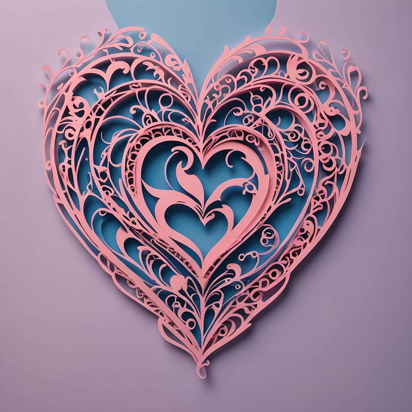 Vytinanka Paper Cut: Heart Within Heart