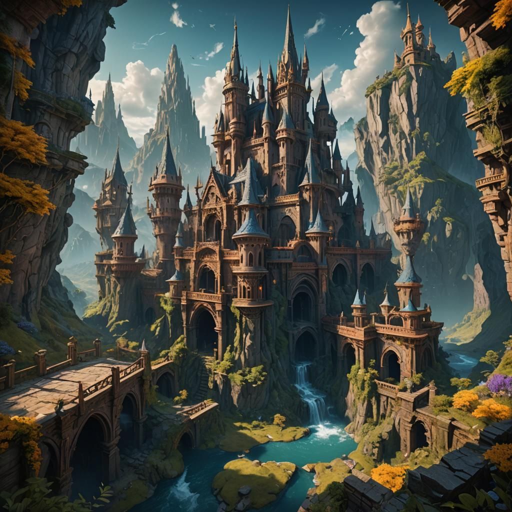 Fantastical Illusion in Detailed Matte Painting