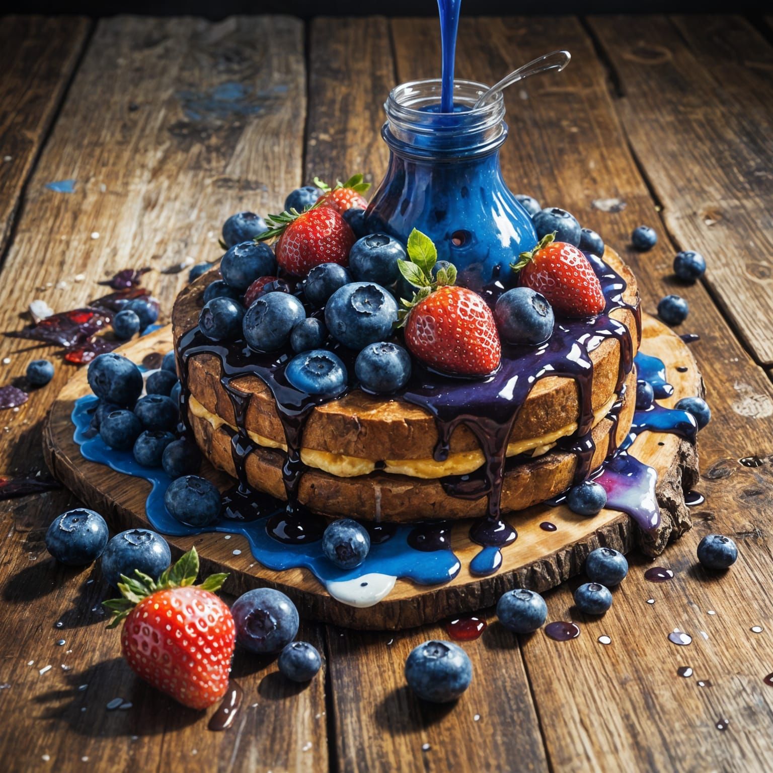 Breakfast Scene in Vibrant Graffiti Art Style