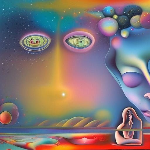 Androids Share Intelligence in Surrealist Galaxy