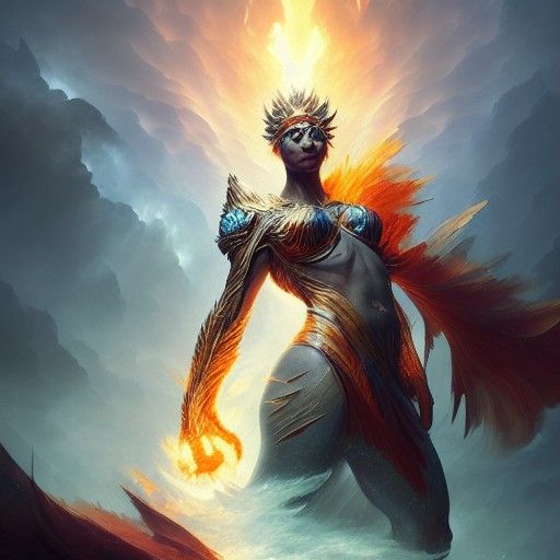 Magnificent Elemental Spirit in Hyper-Detailed Fantasy Art