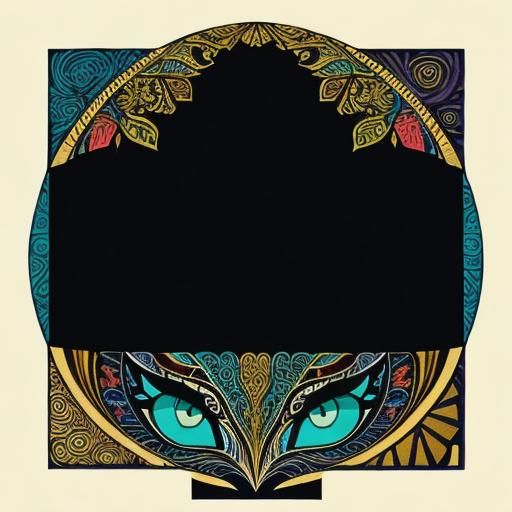 Kenaf Leaf Illustration in Gustav Klimt Style