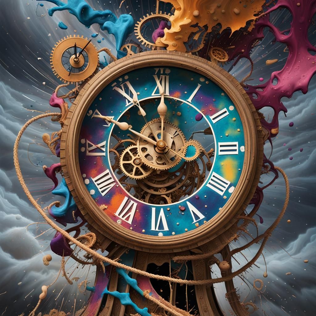 Clockwork Storm: Disintegrating Time in Swirling Chaos