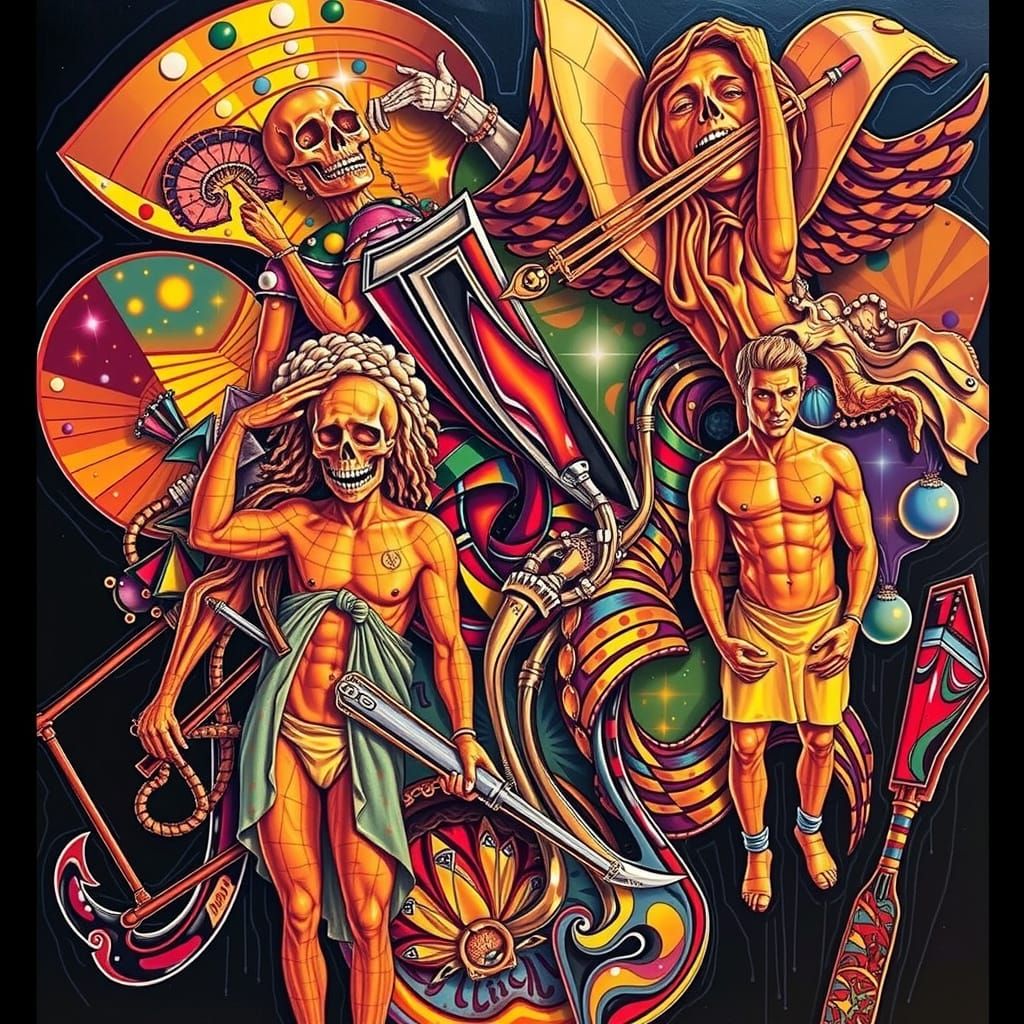 Hyperrealistic Sculpture Reflecting Life's Cycle