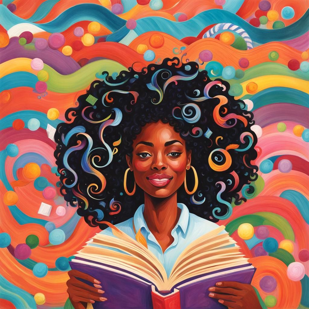 Book Cover: Black Woman Reading in Candyland Jail