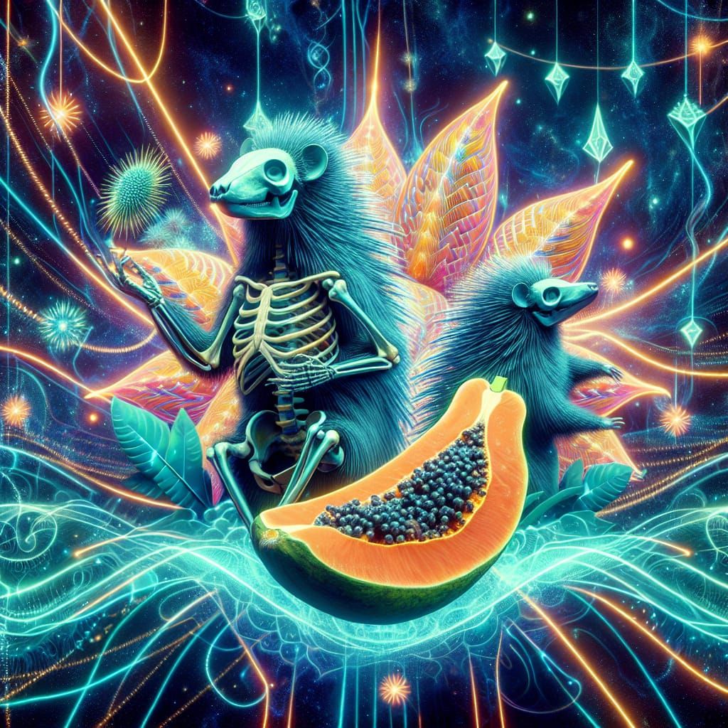 Perhaps Her Happy Papaya Shall Enjoy The Pulsating Polarizing Porcupine Neon Skeleton Dancers II