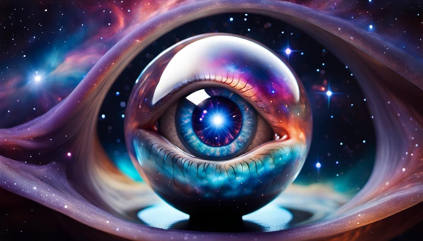 Mirrored Klein Bottle in Astral Nebula Eyeball Galaxy