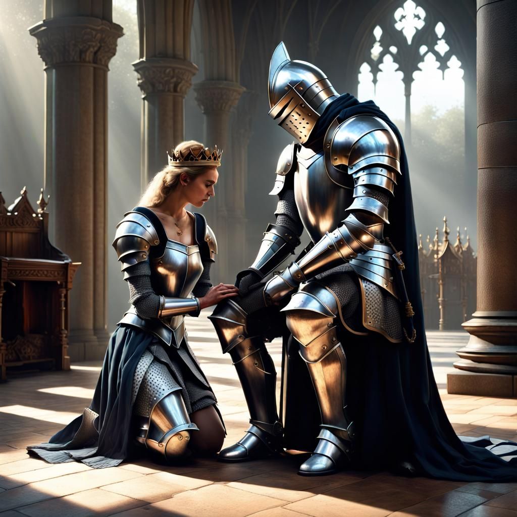 Knight's Knighthood in Dark Fantasy Style