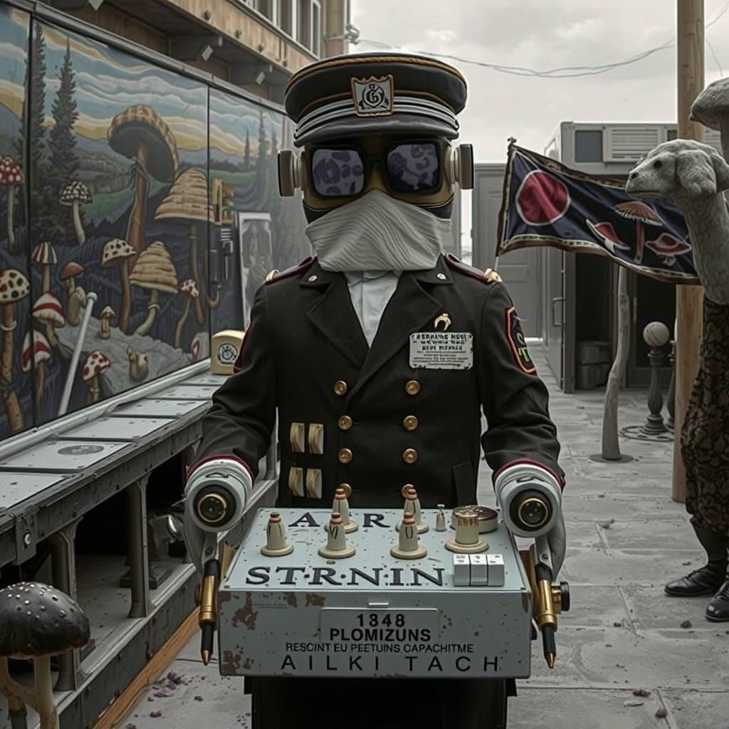 Ethereal Brutalist Cabin in Hyperreal Landscape