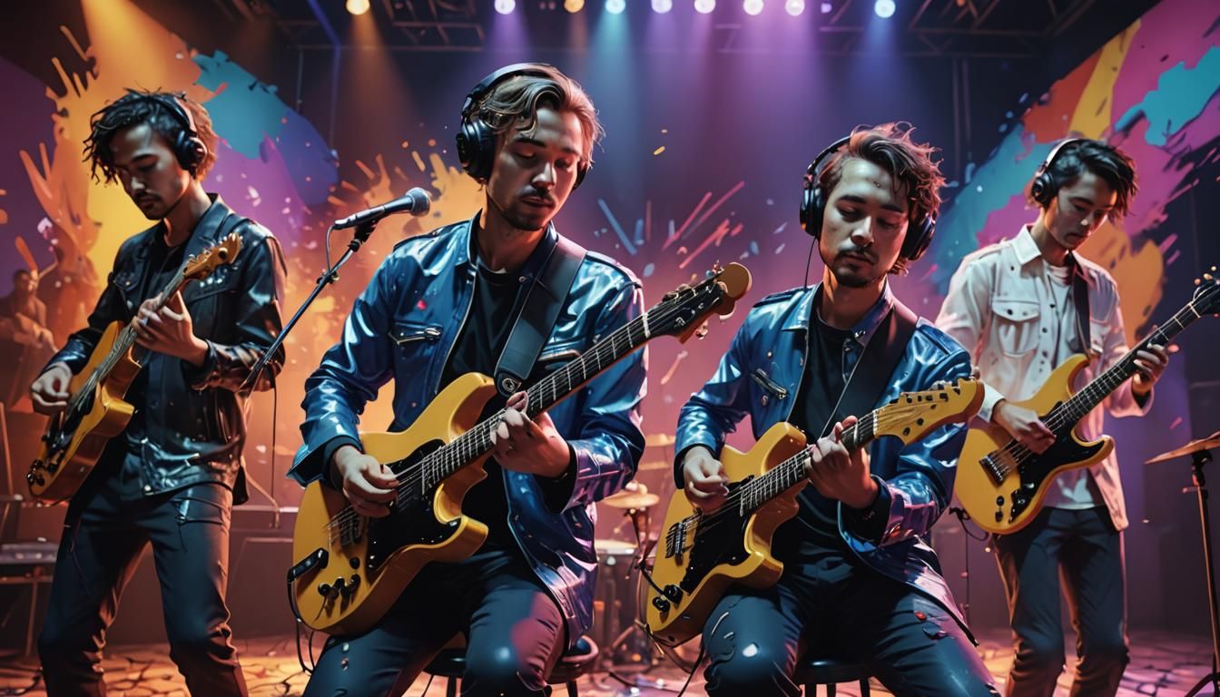 AI Musicians Perform on Digital Stage: Hyperrealistic Splash...