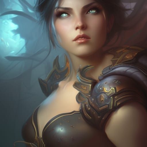 Fantasy Woman in Dark Fantasy Concept Art