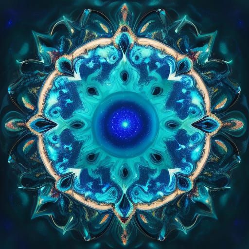 Bioluminescent Murano Glass Bubbles in Abstract Expressionis...