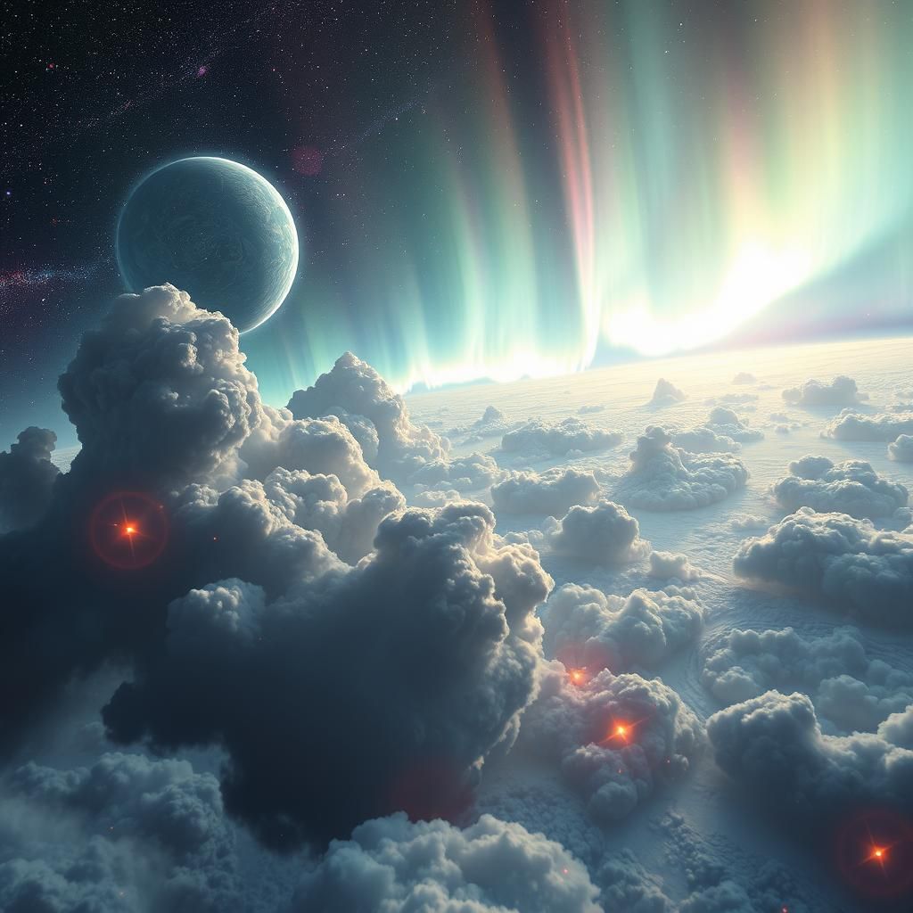 Cosmic Aurora Borealis at the Edge of Space