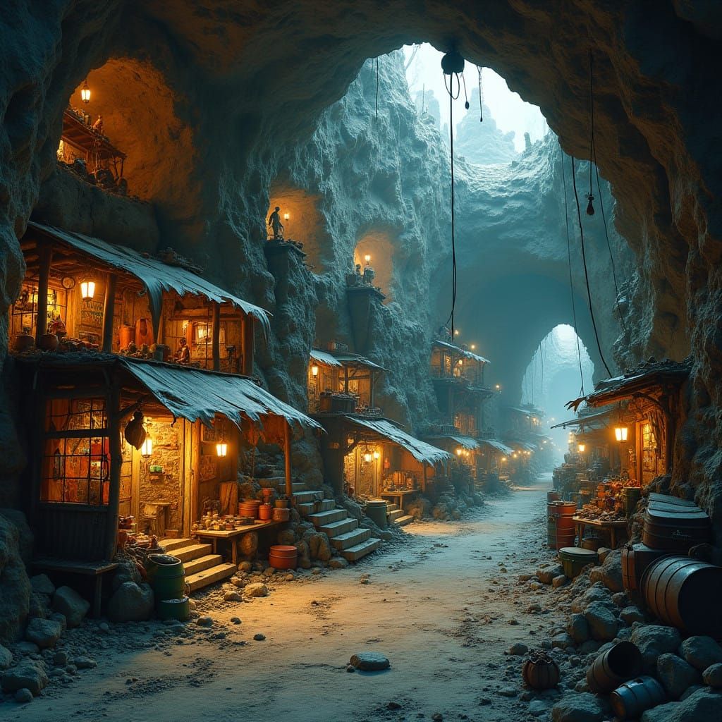 Post-Apocalyptic Subterranean Marketplace