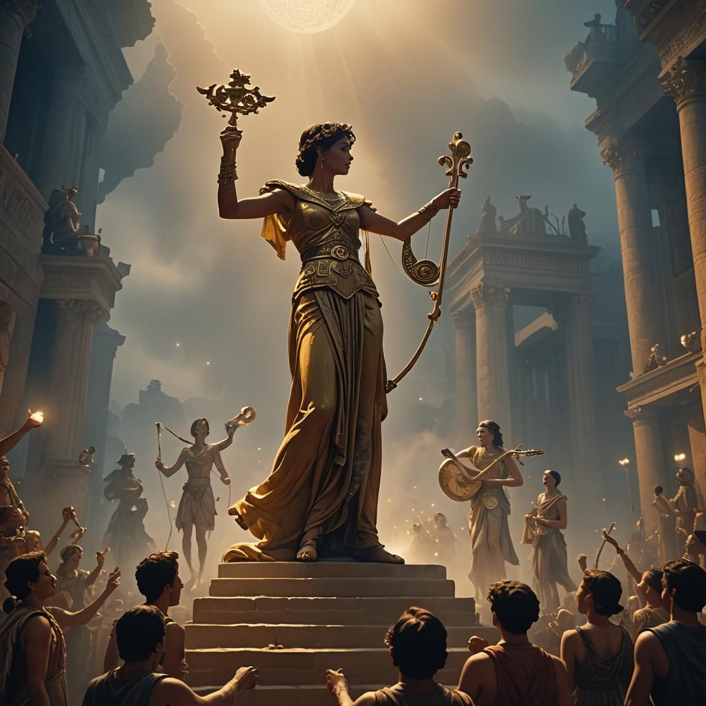 Hermes and Ariadne in Dreamlike Stage Show