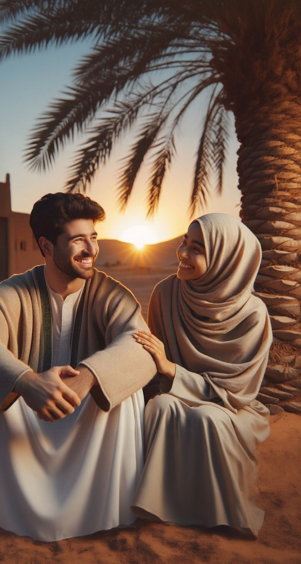 South Asian Man and Middle-Eastern Woman Embody Love in Trad...