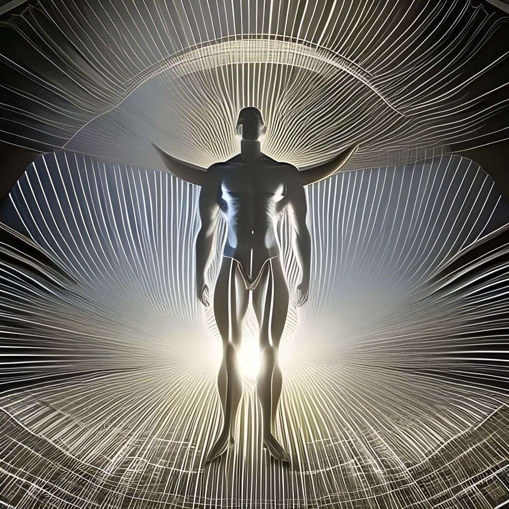 Botanical Man in Radiant Light