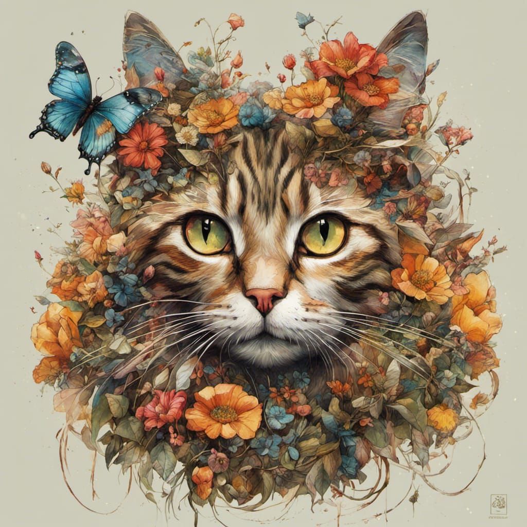 Flower cat