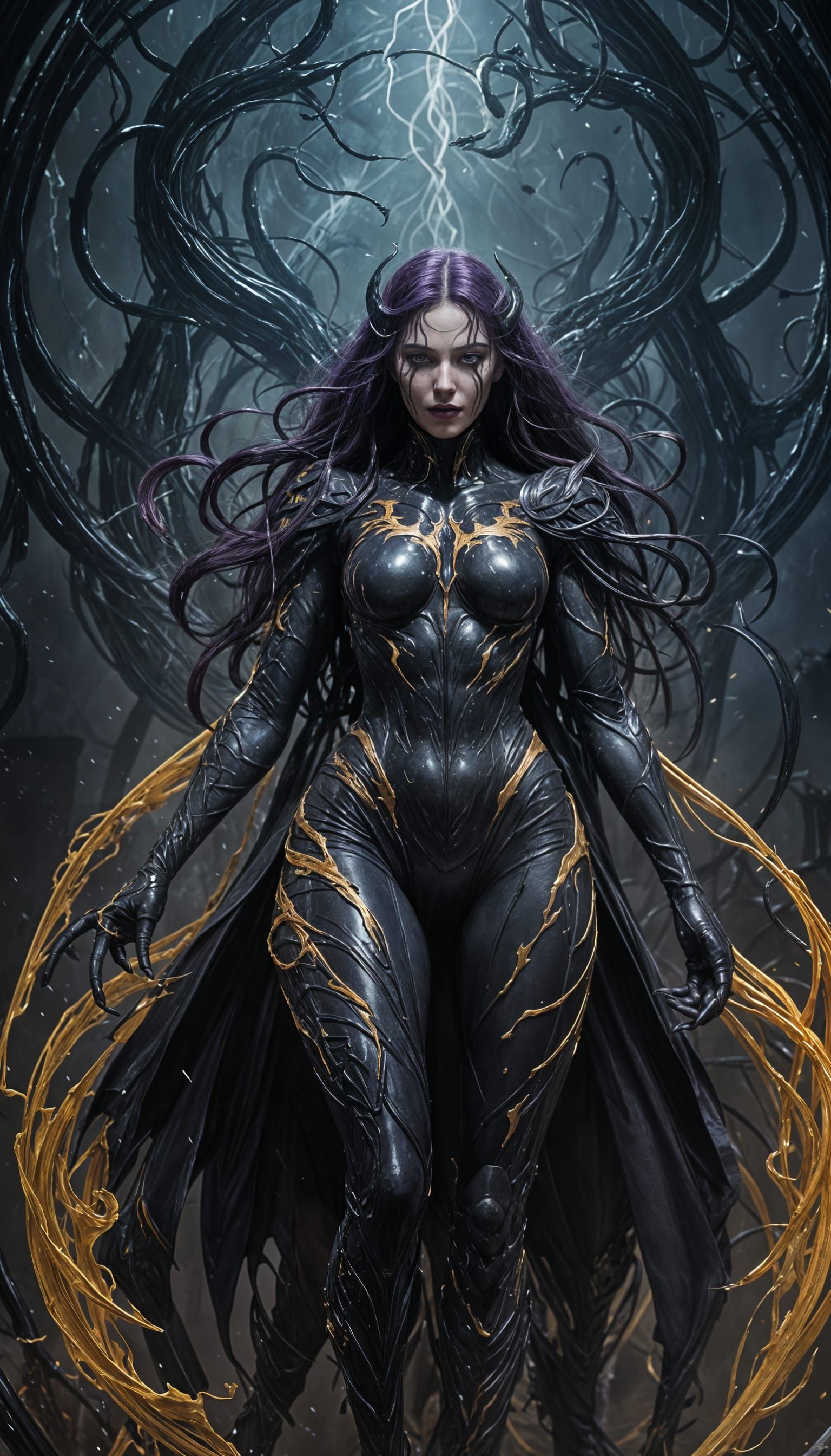 Gothic Goddess in Venom Symbiote Suit