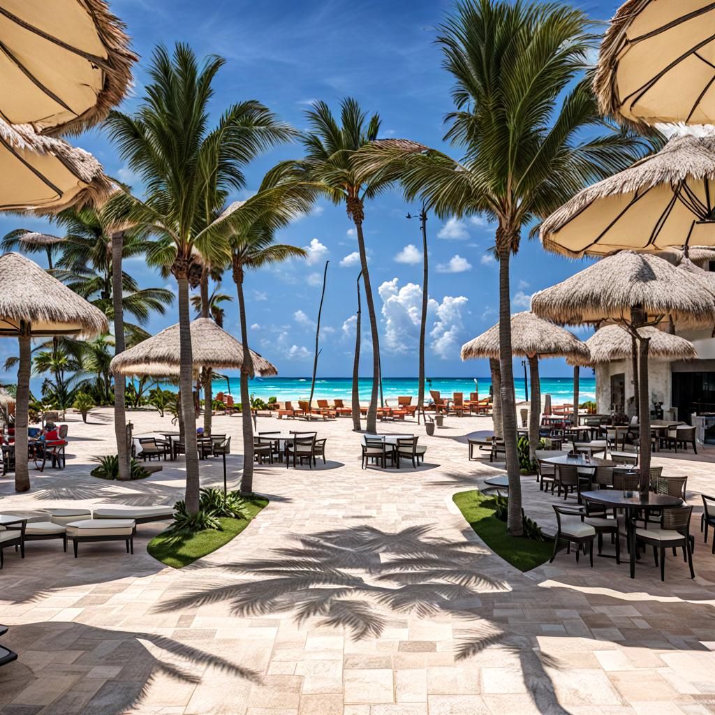 Cancun Mexico Beach Scene