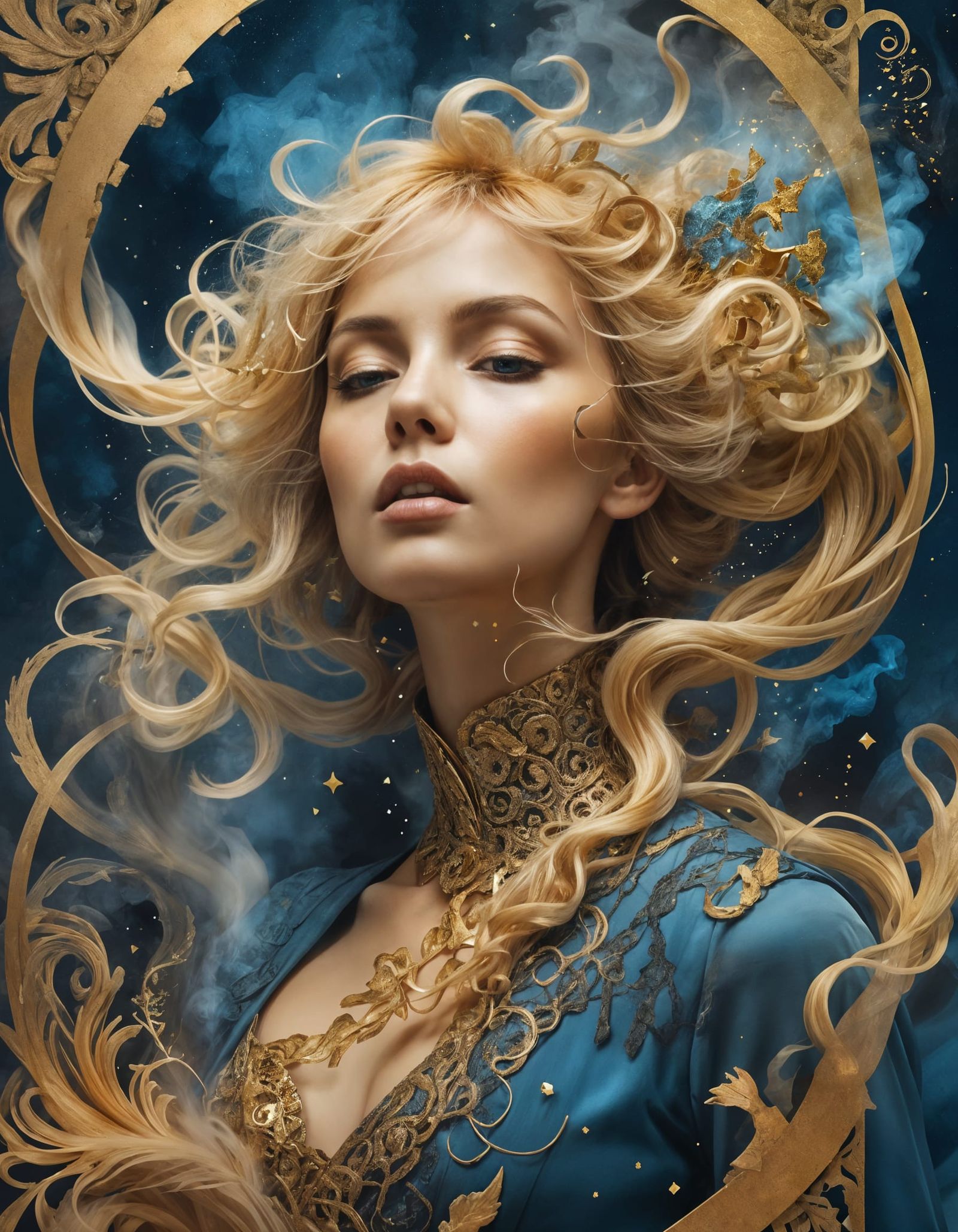 Dreamlike Figure with Architectural Elements