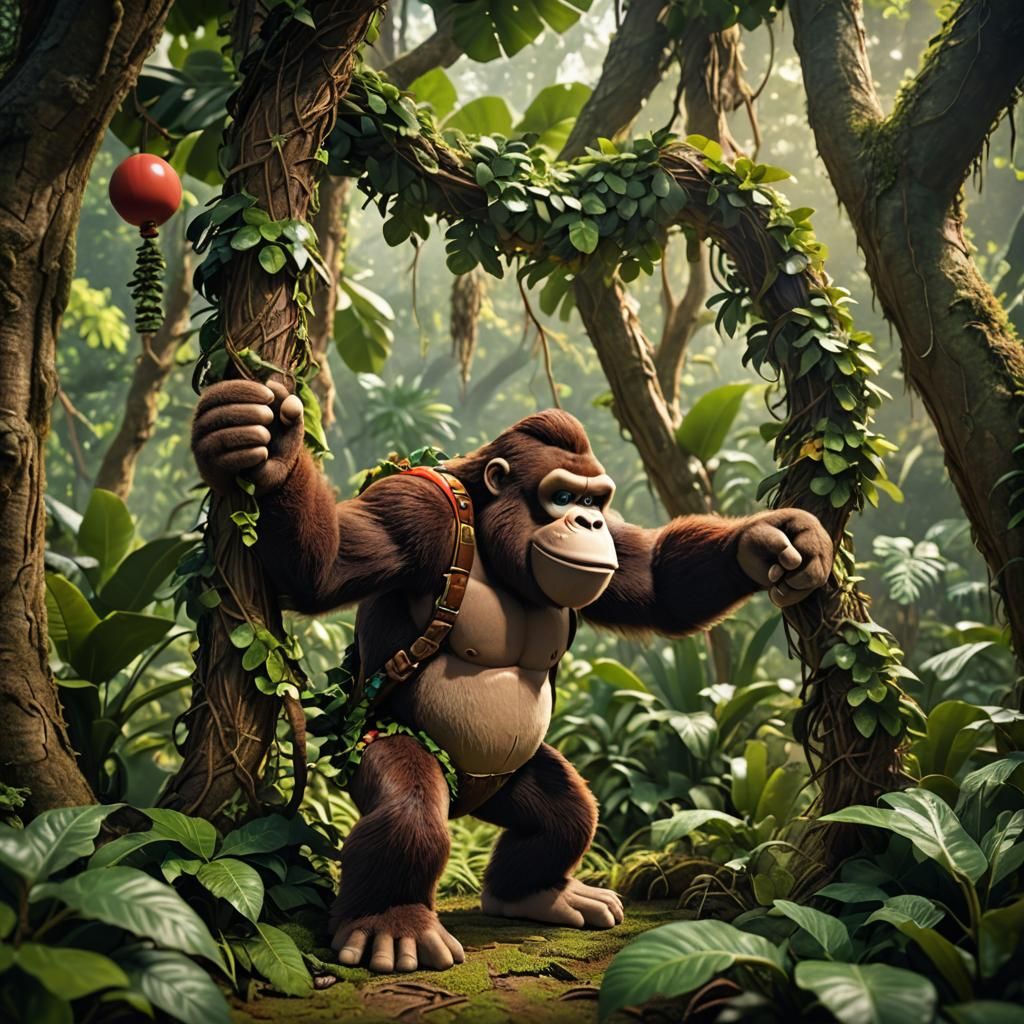 Donkey Kong in Jungle, Professional Photography