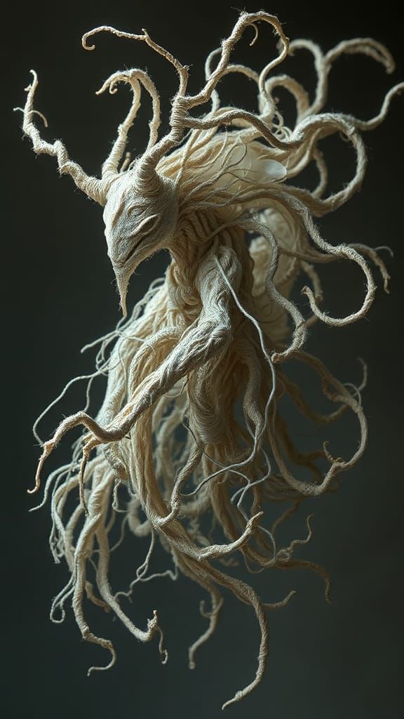 Rope lint thread string creature
