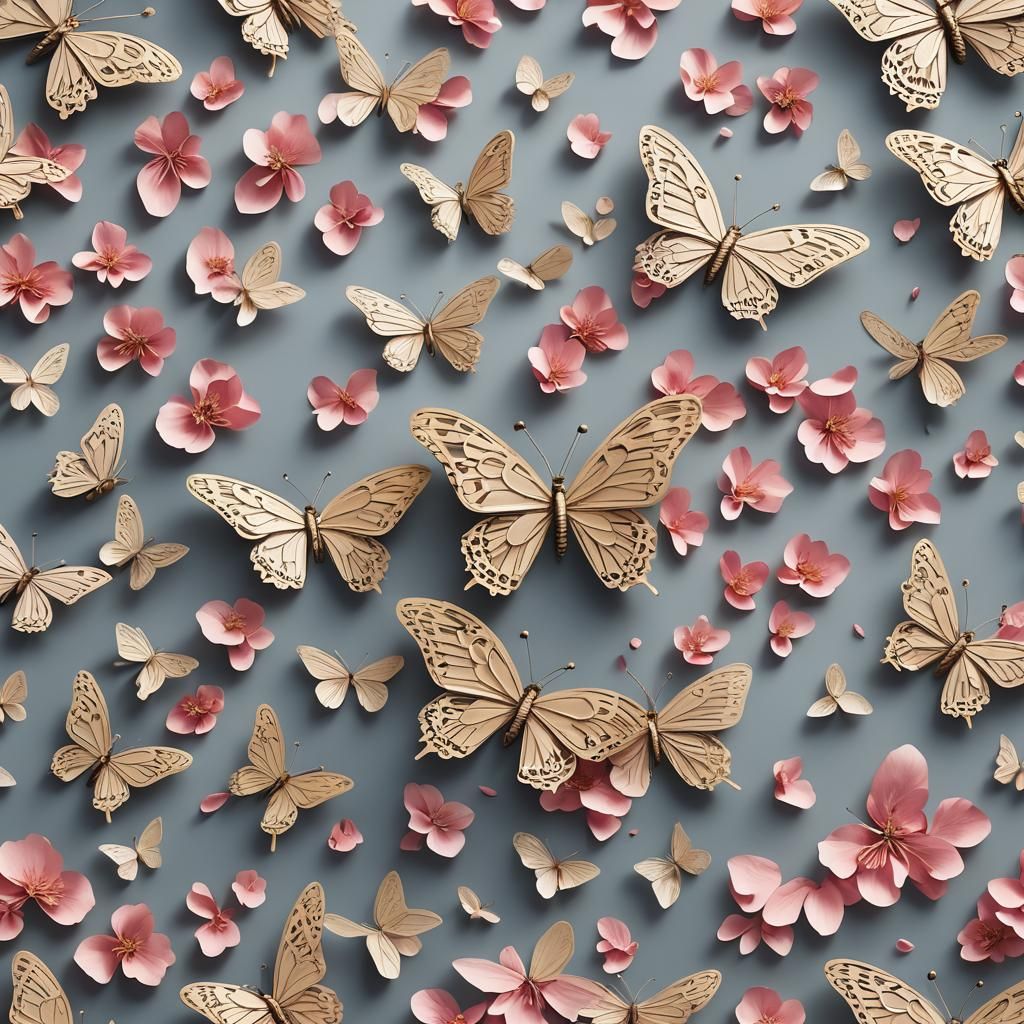 Paper butterfly explosion
