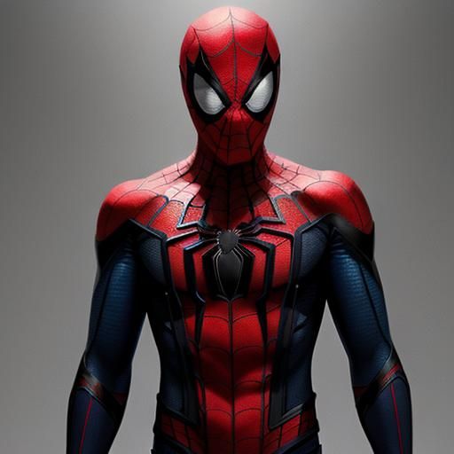 Spider-Man with Exaggeratedly Long Neck