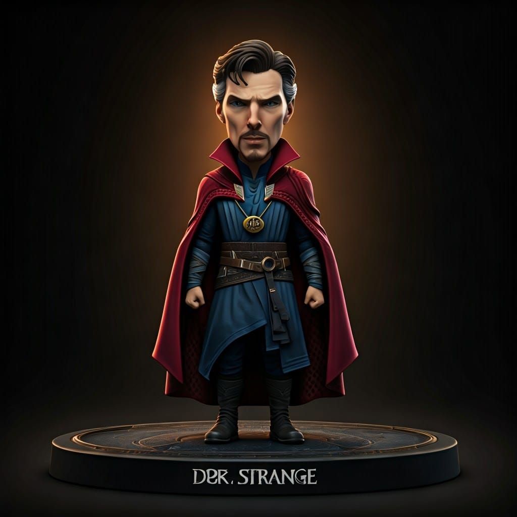 Hyperrealistic Figurine of Dr. Strange in Box