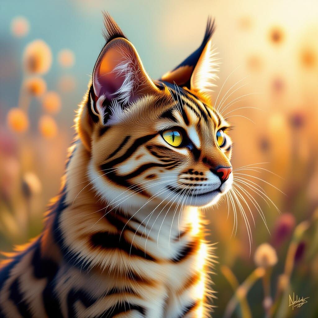 Prairie Dog with Cat Features in Splash Art Style