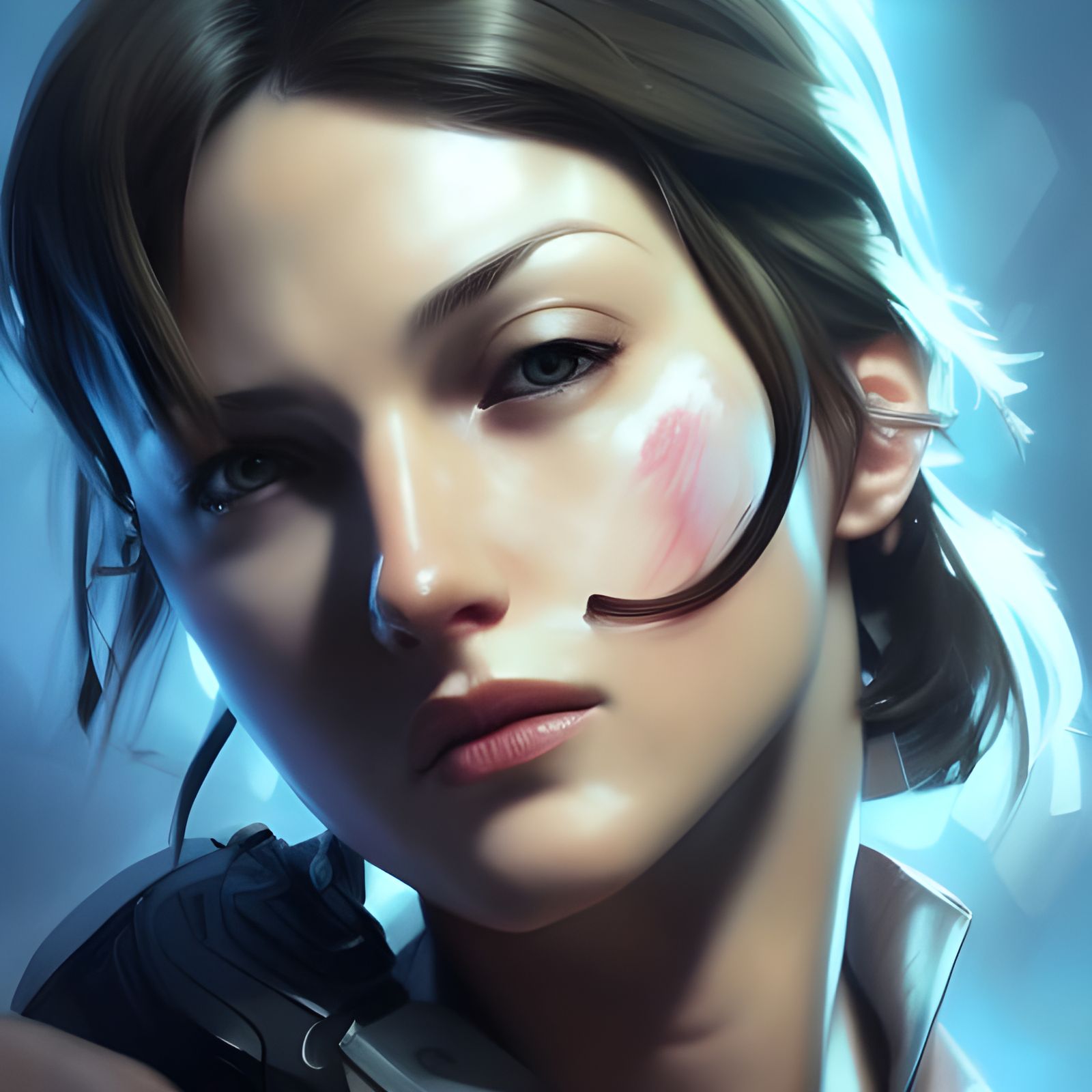 Jill Valentine Portrait in Digital Art Style
