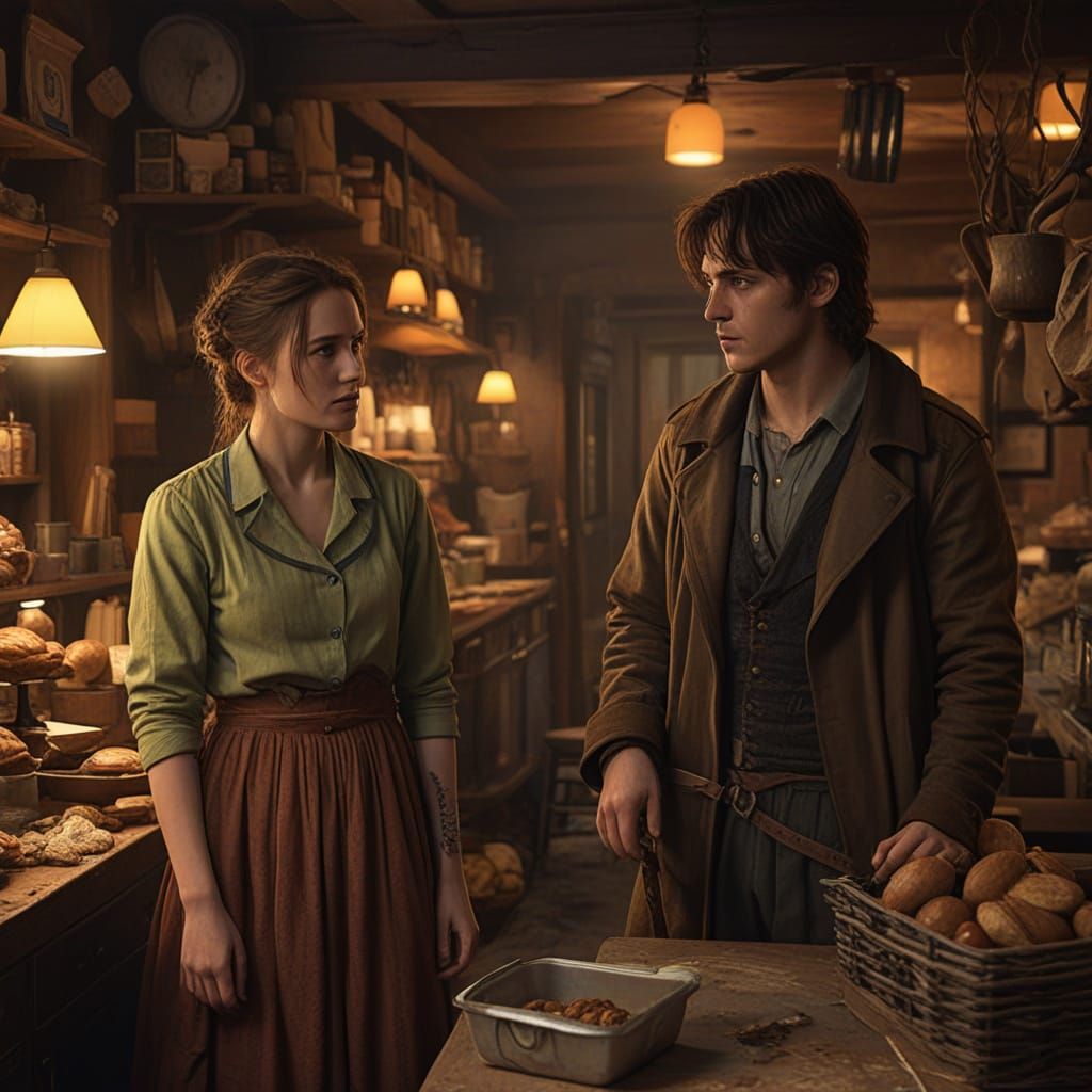 Cozy Roadside Inn Scene with Aria and Finn