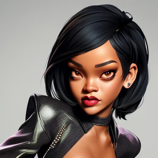 Rihanna 3D Animation Digital Art