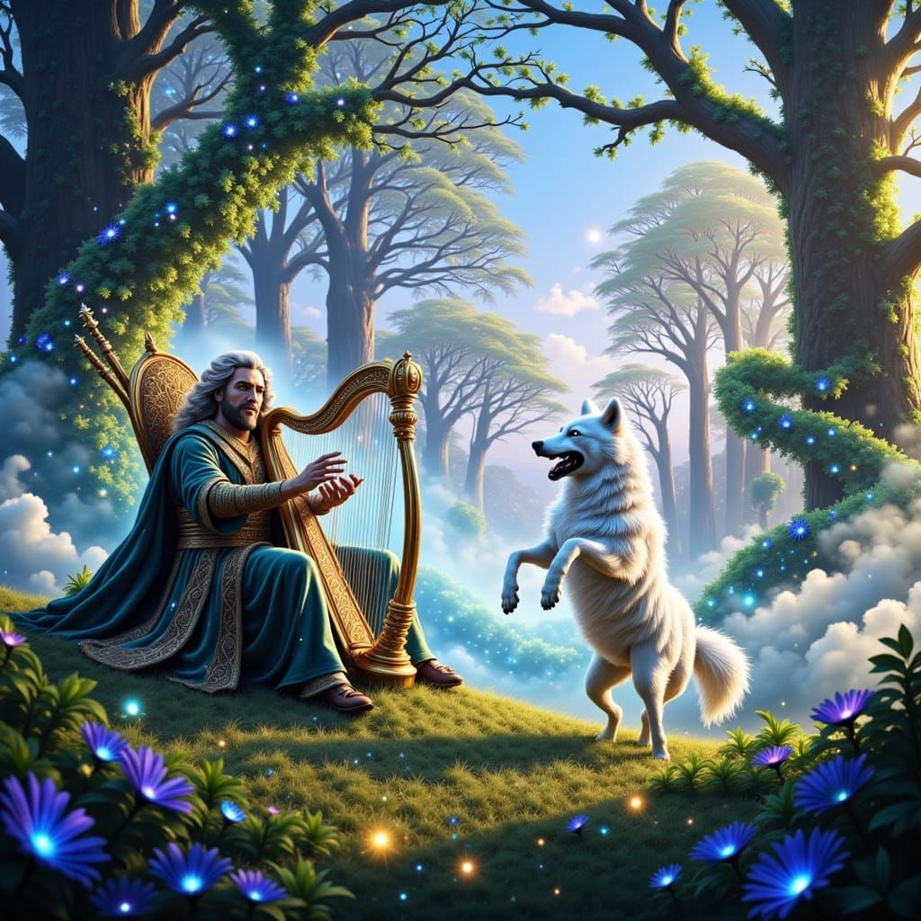Dagda's Harp: A Celtic God's Forest Serenade