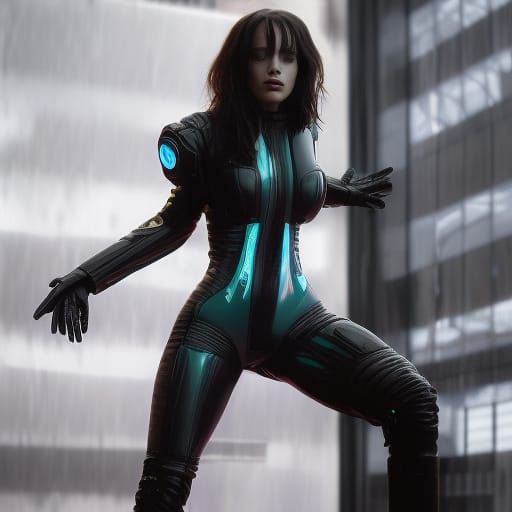 Latex Transformation in Cyberpunk 2099 Style