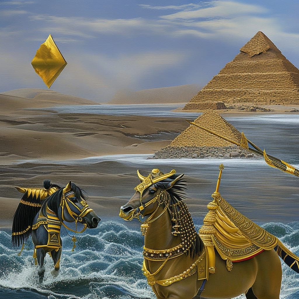 Flooded Pharaoh Awakens: A Hyperrealistic Rescue