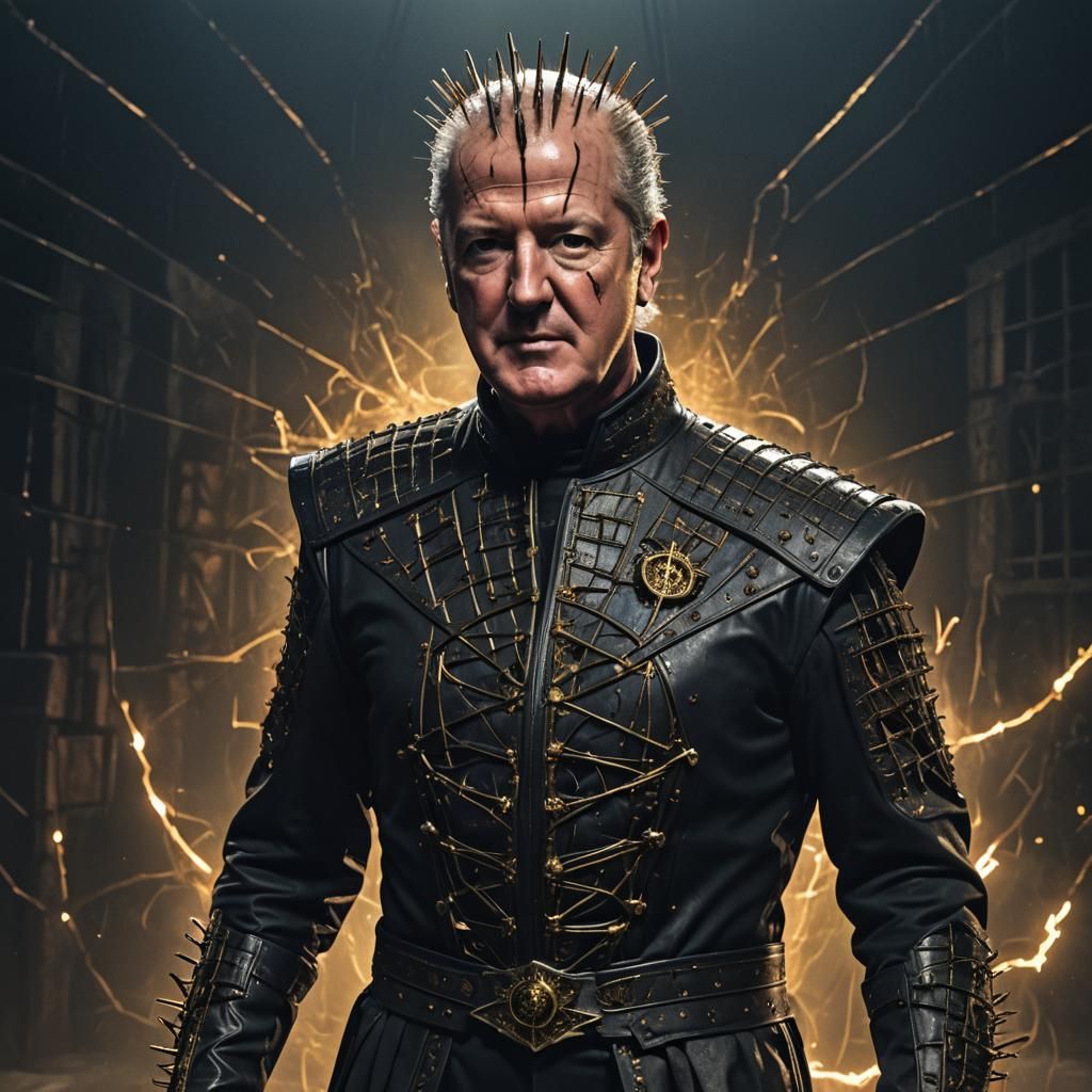 Piers Morgan as Pinhead in Detailed Digital Art