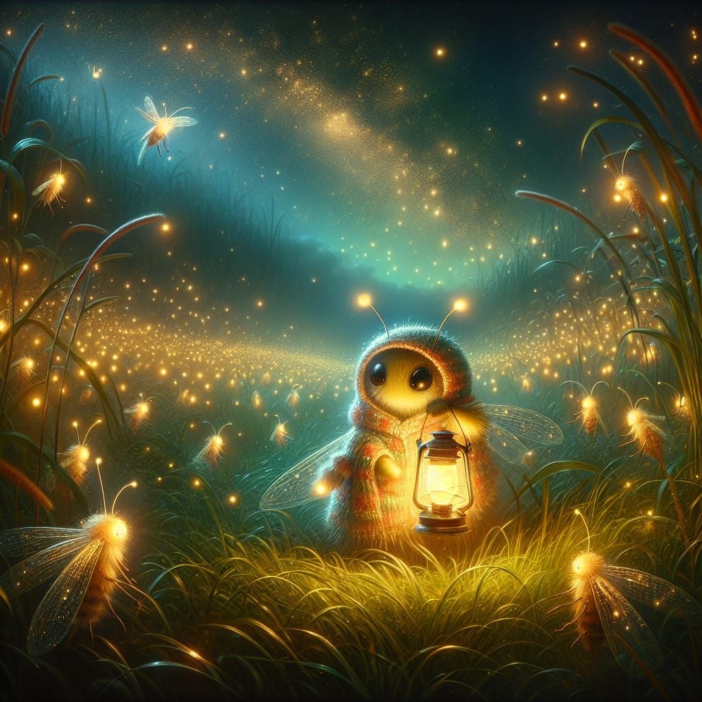 Firefly Serenade Under Starlit Skies
