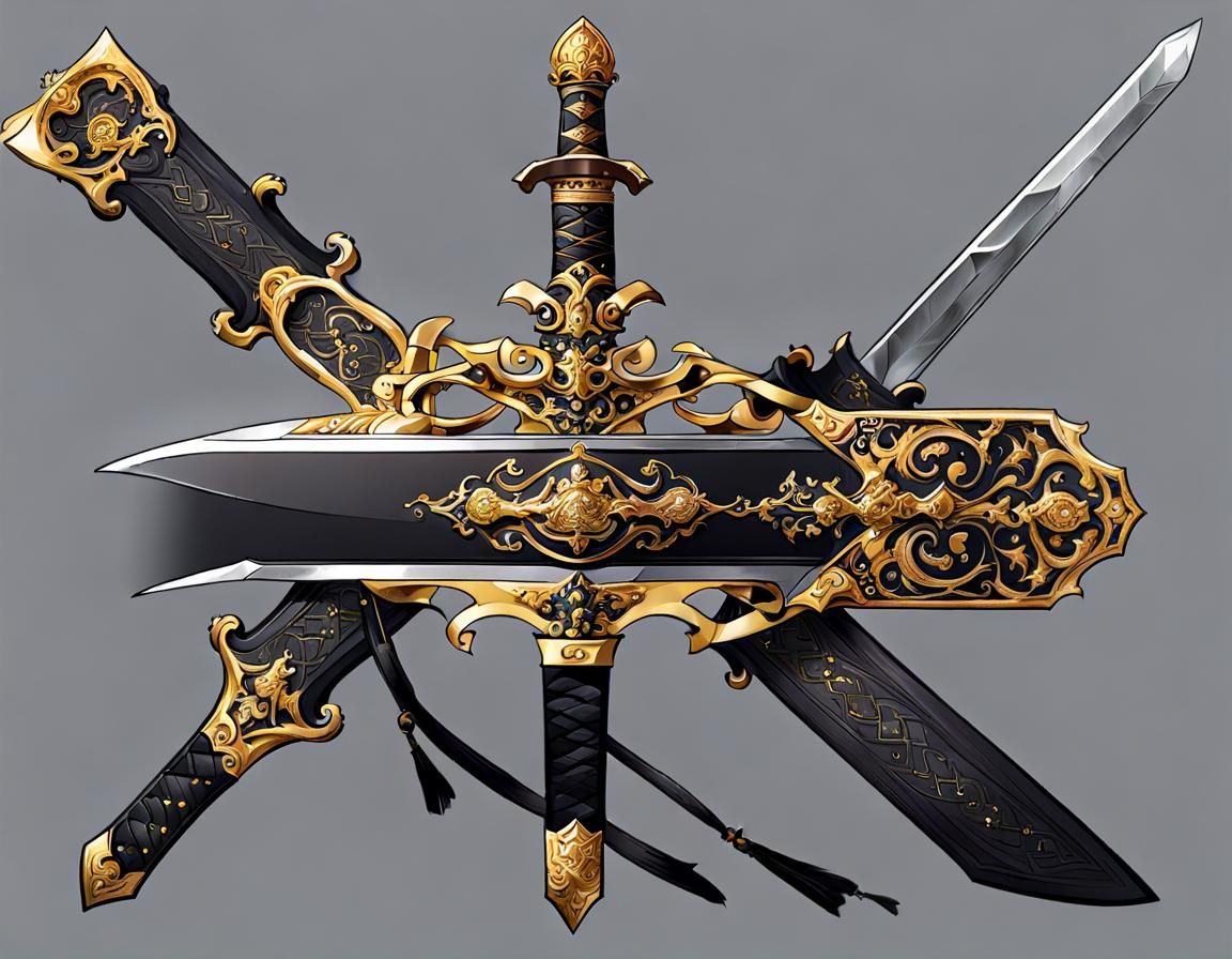 Black Iron and Gold Sword