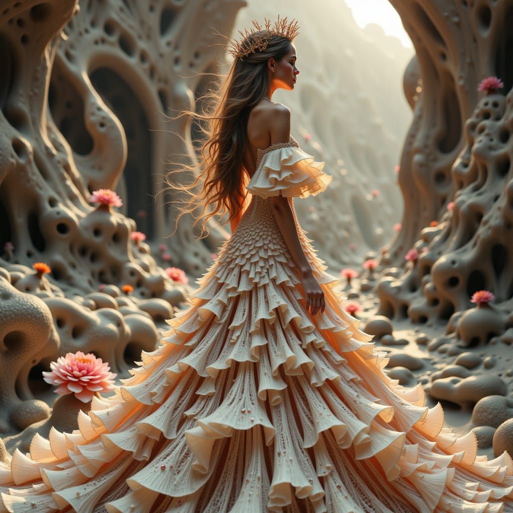 Goddess of the Cob-Puscular Realms in Exquisite Photorealist...