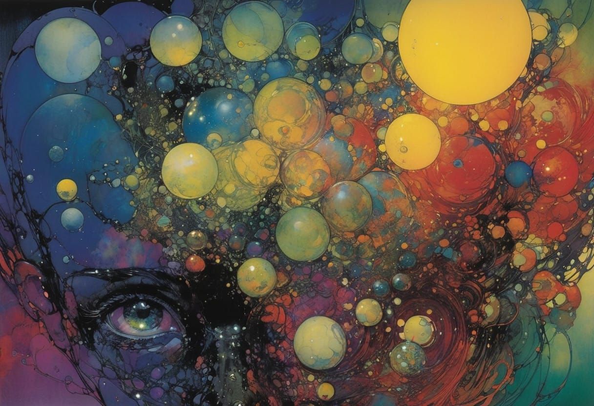 Vibrant Abstractions in Alcohol Ink Style