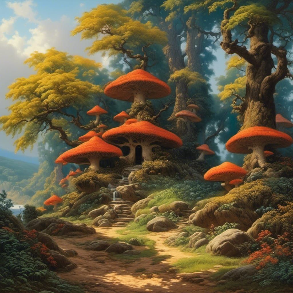 mushroom gnome houses