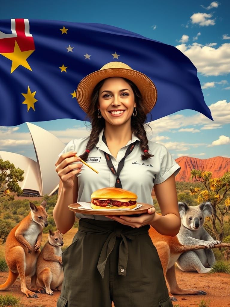 Australian Culture and Landmarks in Photorealistic Style