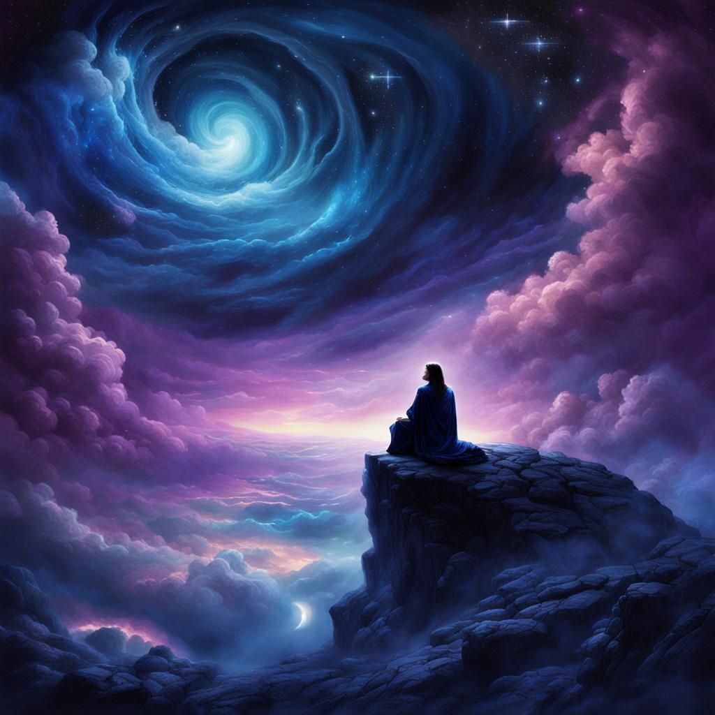 Ethereal Dreamscape: Nocturnal Digital Matte Painting