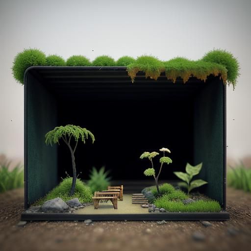 Fractured Geometric Flora in Retro Sci-Fi Style