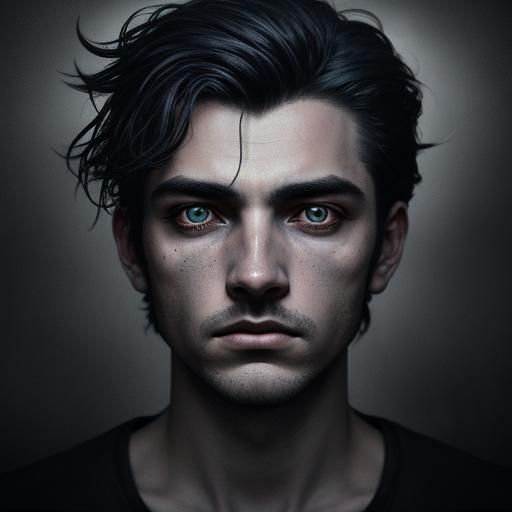 Insomnia Personified: A Surreal Portrait in Moody Lighting