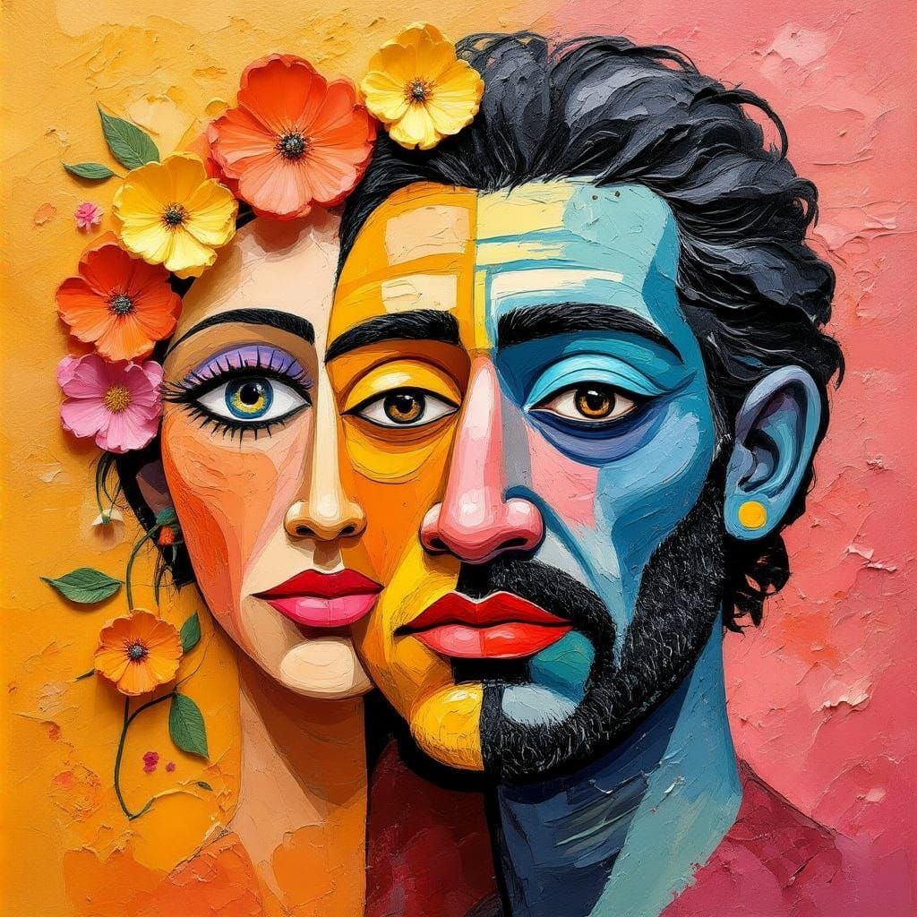 Abstract faces _HiDreaml1Full