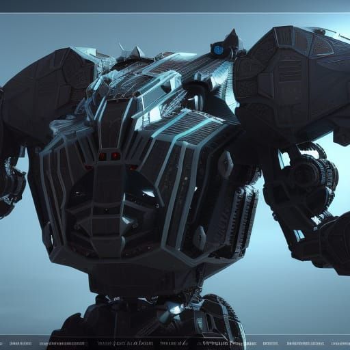 Futuristic Sci-Fi Aries Mech Render